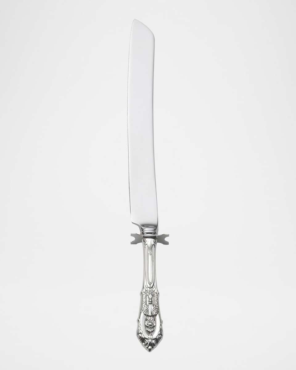 Rose Point Wedding Cake Knife, Hollow Handle